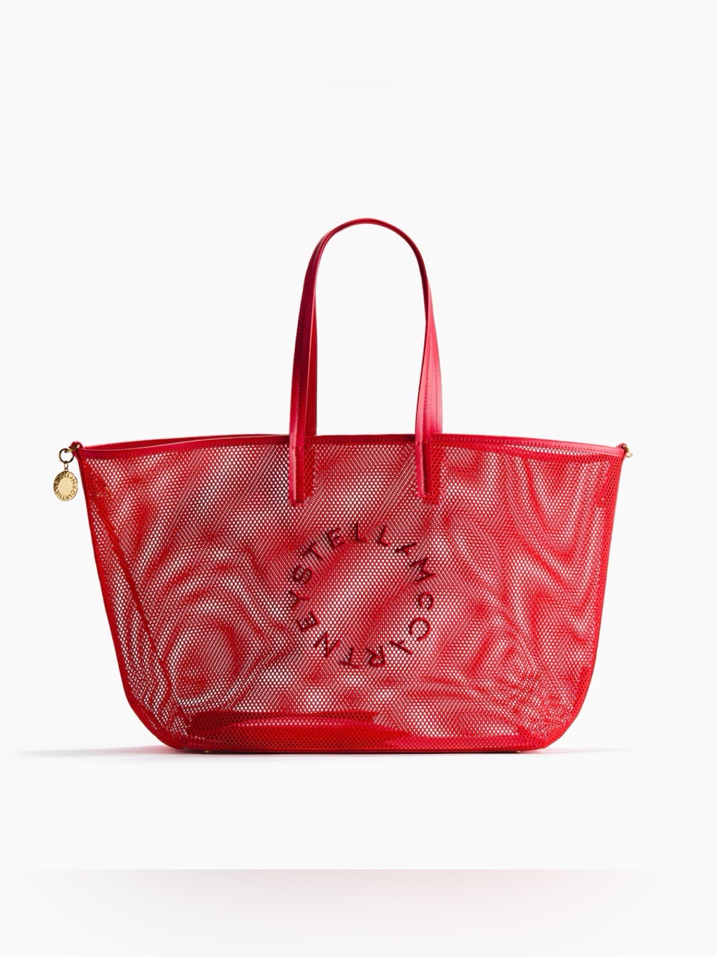 Hm Stella Mccartney Red Large Mesh Tote Bag